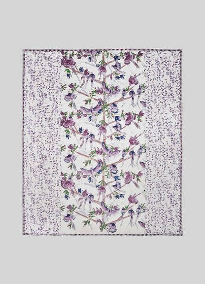 Tree Full Of Parrots Plum King Size Quilt