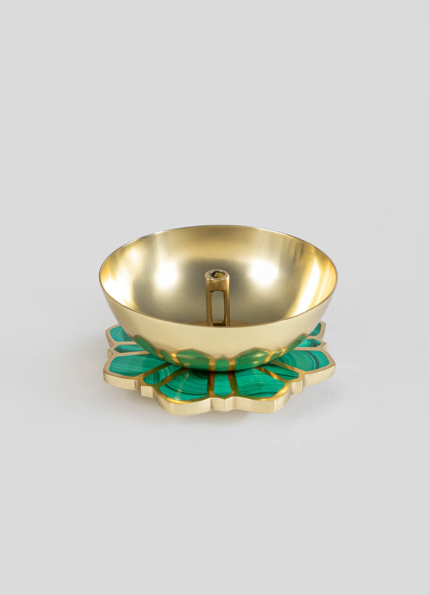 akhand diya brass green luxury