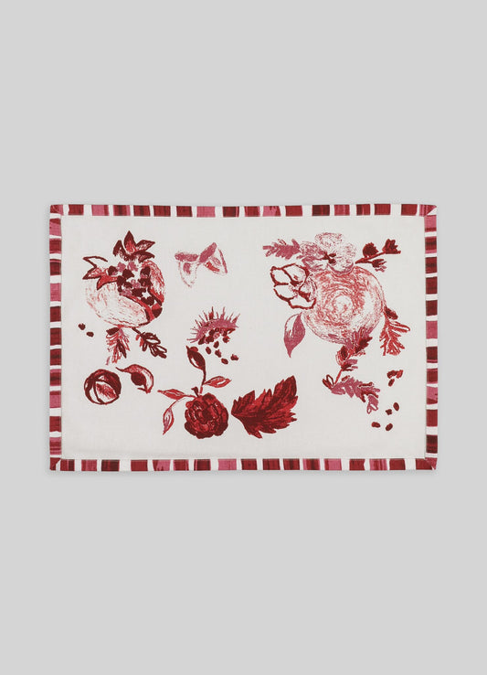 Pomegranate Red Placemats - Set of 4