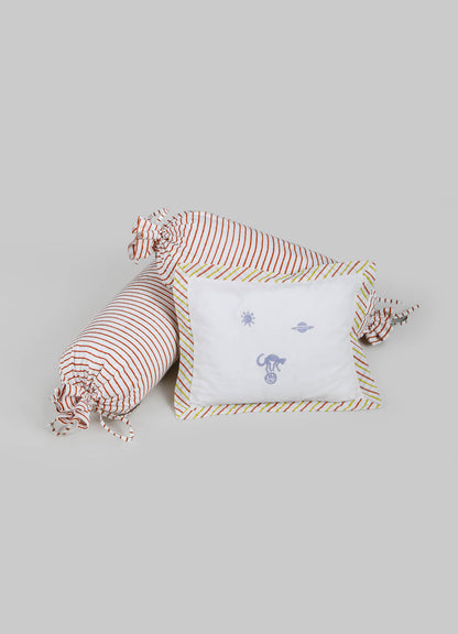 Mela Lavender & Green Pillow & Bolsters - Set of 3