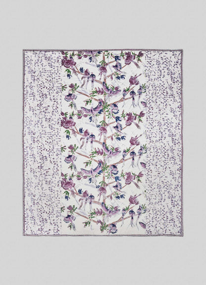 Tree Full Of Parrots Plum Quilt