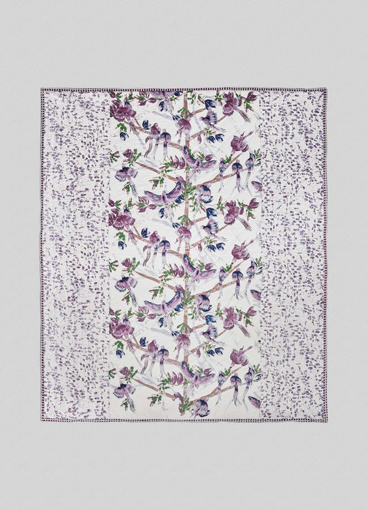 Tree Full Of Parrots Plum Quilt