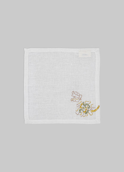 cocktail beverage napkins viya white & gold