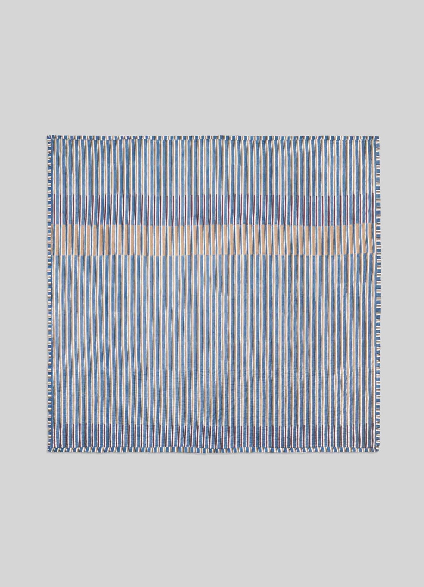 Spring Bouquet Blue & Maroon King Size Quilt