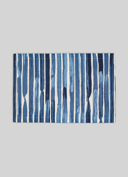 Orchard Blue Stripe Placemats - Set of 4