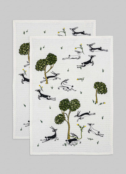 Majestic Blackbuck Hand Towels - Set of 2