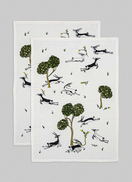 Majestic Blackbuck Hand Towels - Set of 2