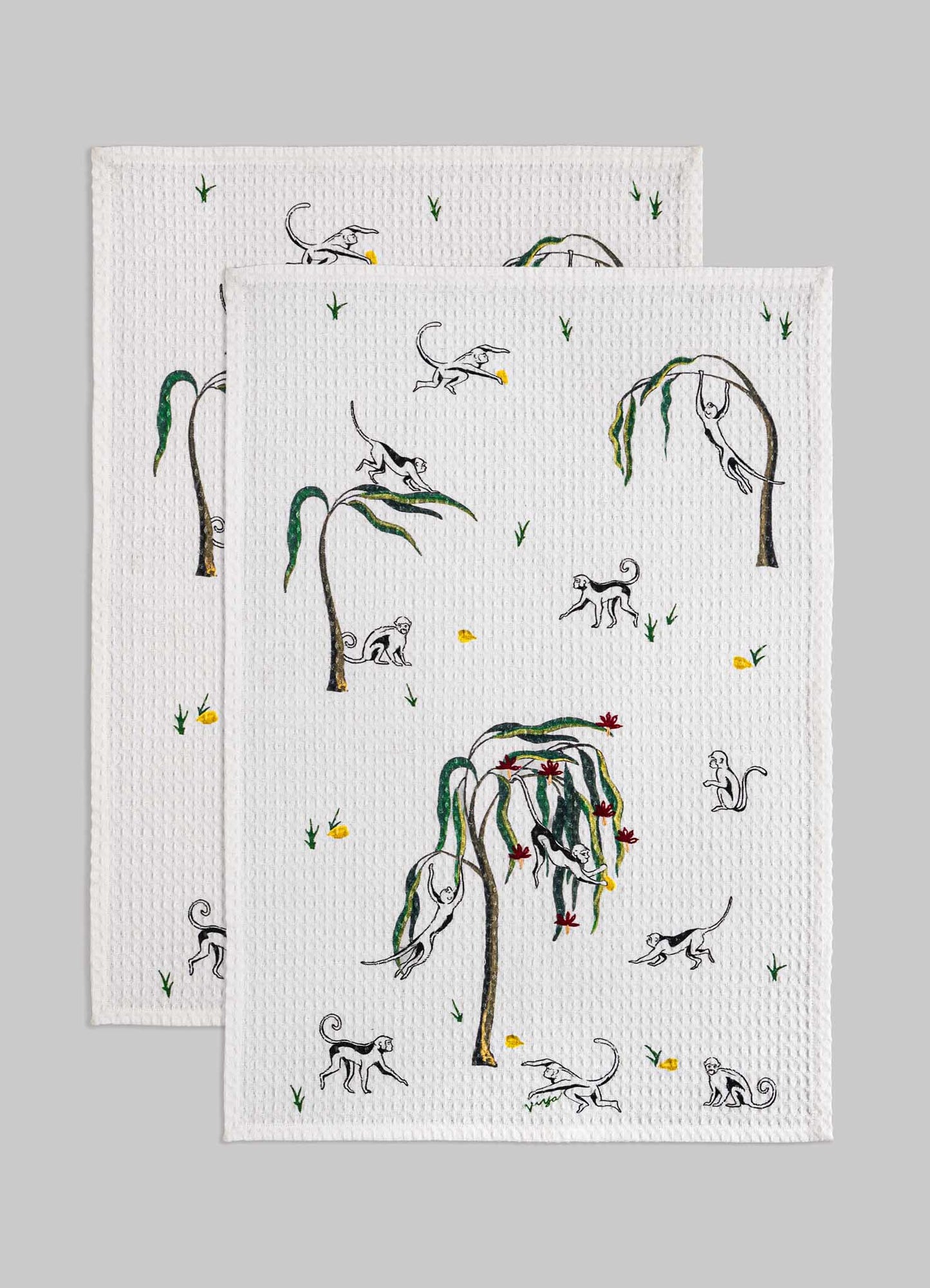 Mischievous Monkey Hand Towels - Set of 2