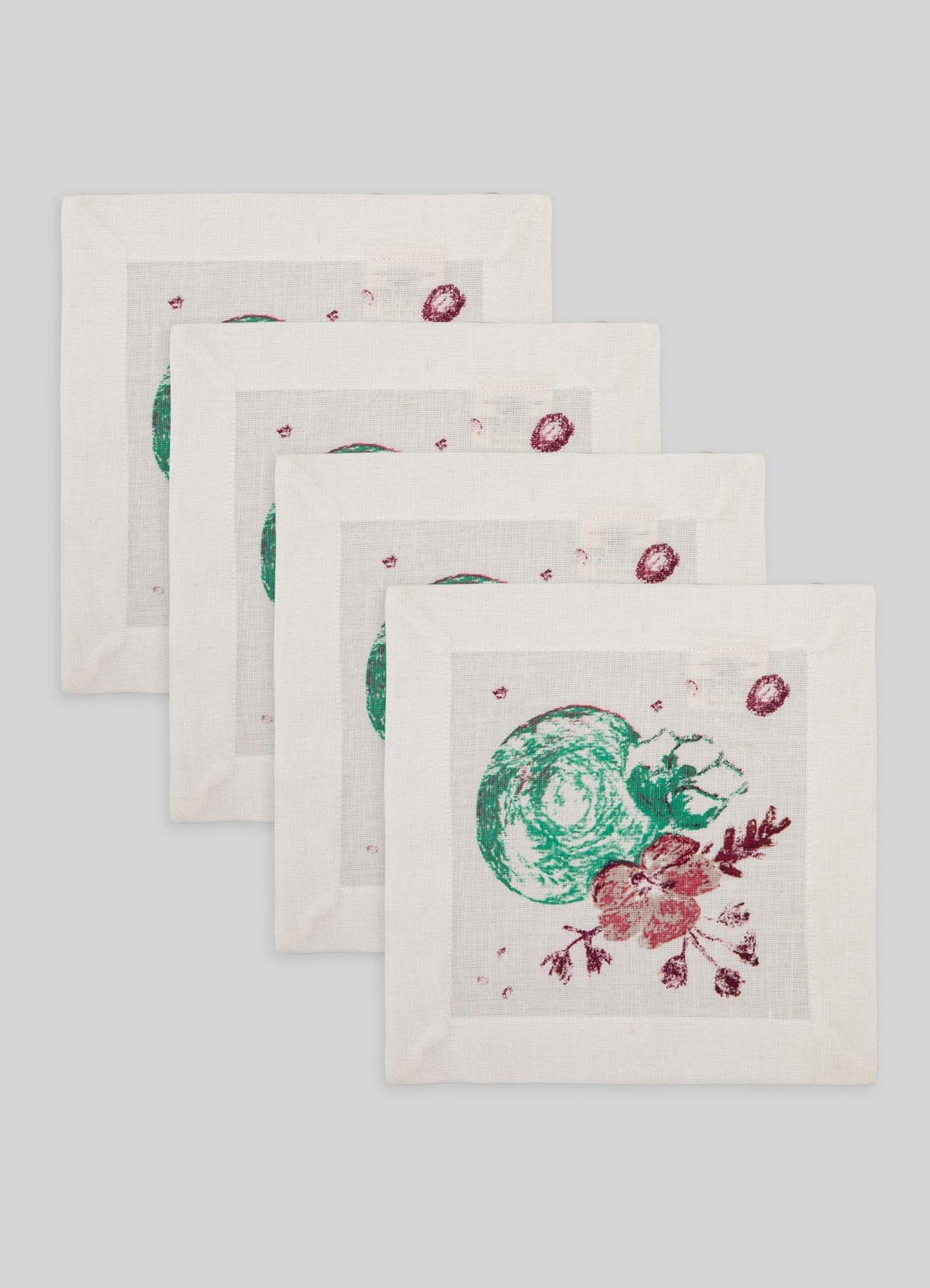 Canon Ball Multicolour Cocktail Napkins - Set of 4