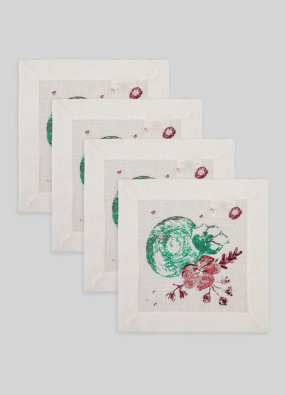 Canon Ball Multicolour Cocktail Napkins - Set of 4