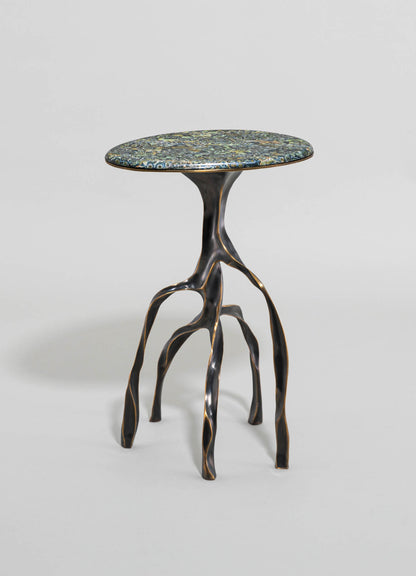 brass decorative side table