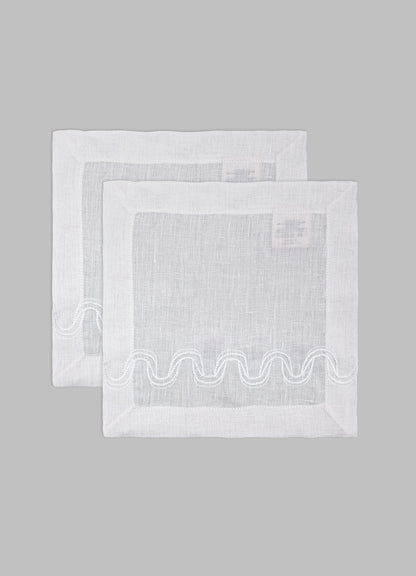 luxury white beverage napkins