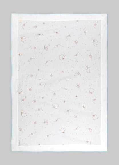 Elephant & Hare Aqua Flat Sheet