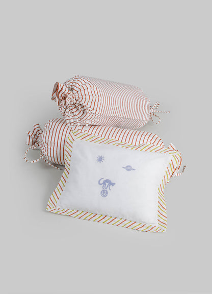 Mela Lavender & Green Pillow & Bolsters - Set of 3