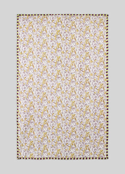 Spring Bouquet Green & Yellow Single Quilt