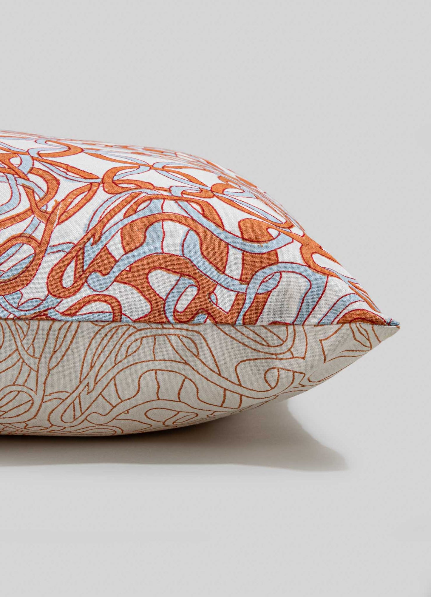 Paigah Orange & Blue Cushion Cover 18"x18"