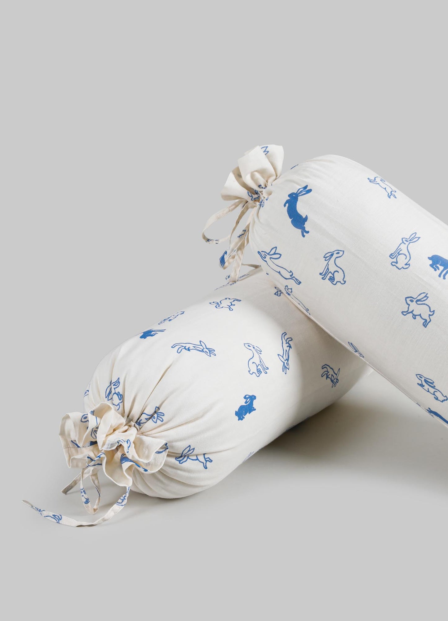 Elephant & Hare Blue Bolsters - Set of 2