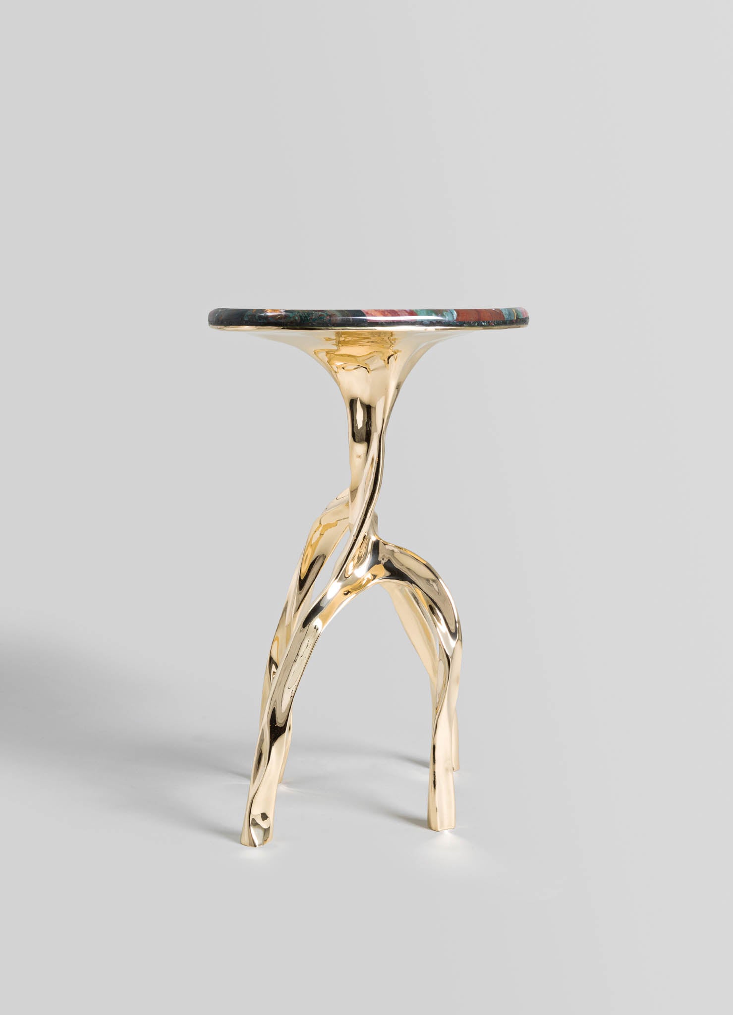 brass legs side table