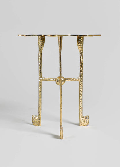 handmade brass side table