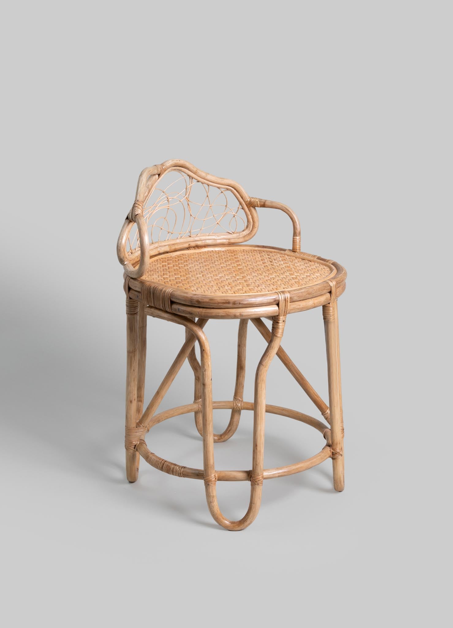 cane furniture stool