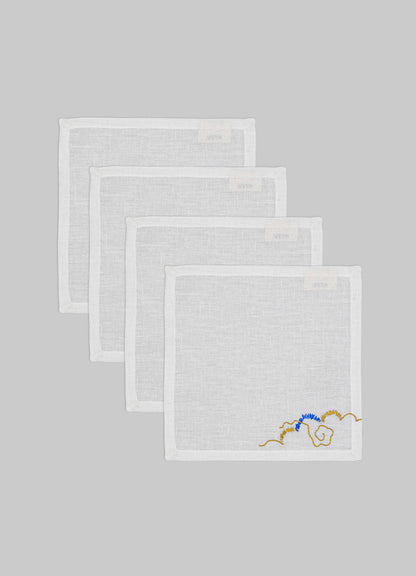 luxury cocktail beverage napkins white