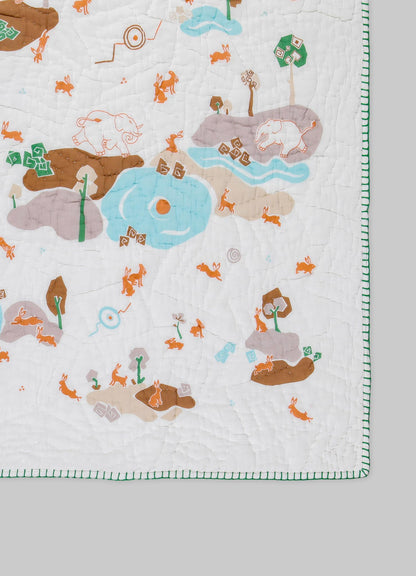 Elephant & Hare Aqua Quilt