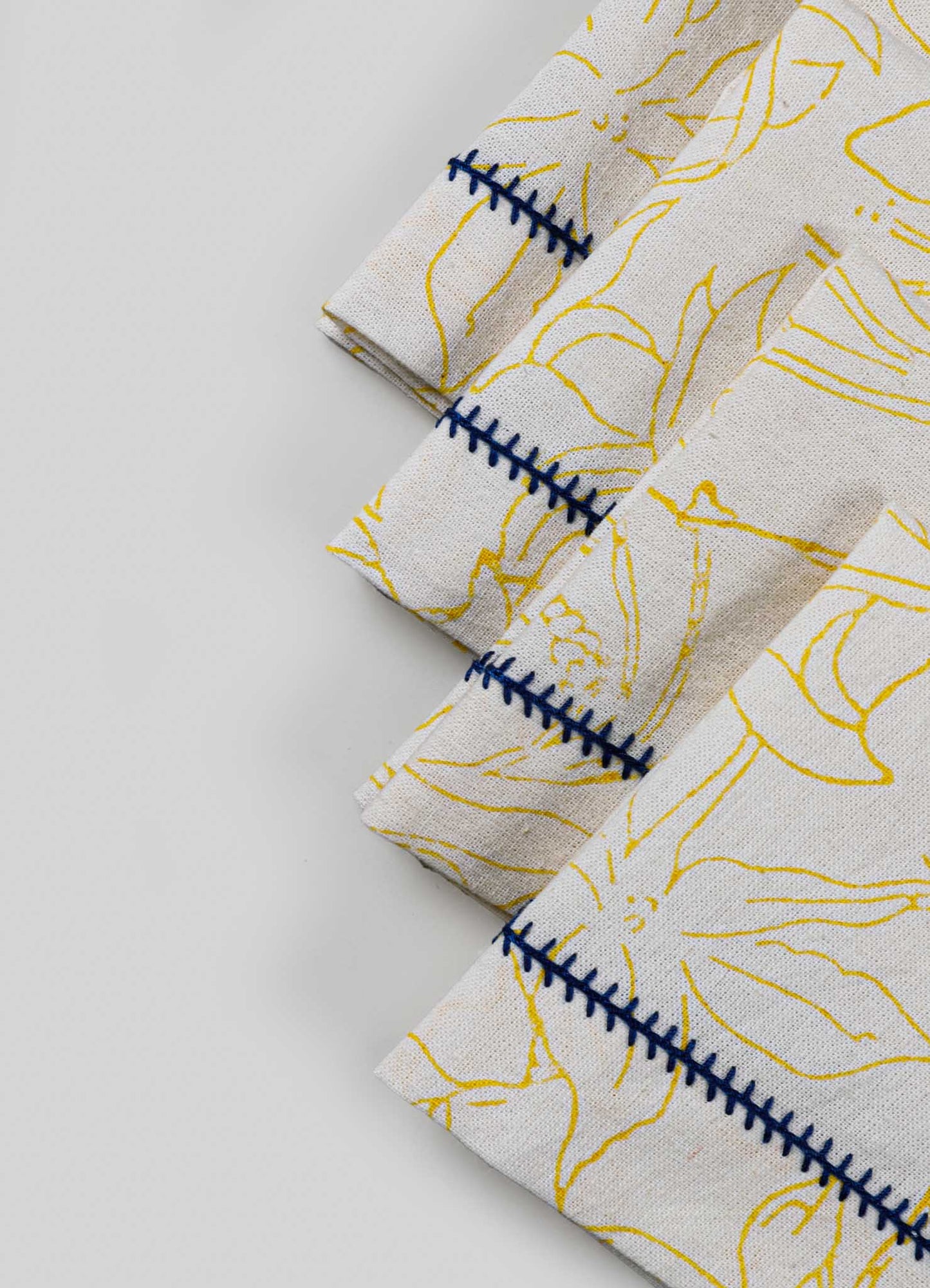 Spring Bouquet Yellow Cocktail Napkins - Set of 4