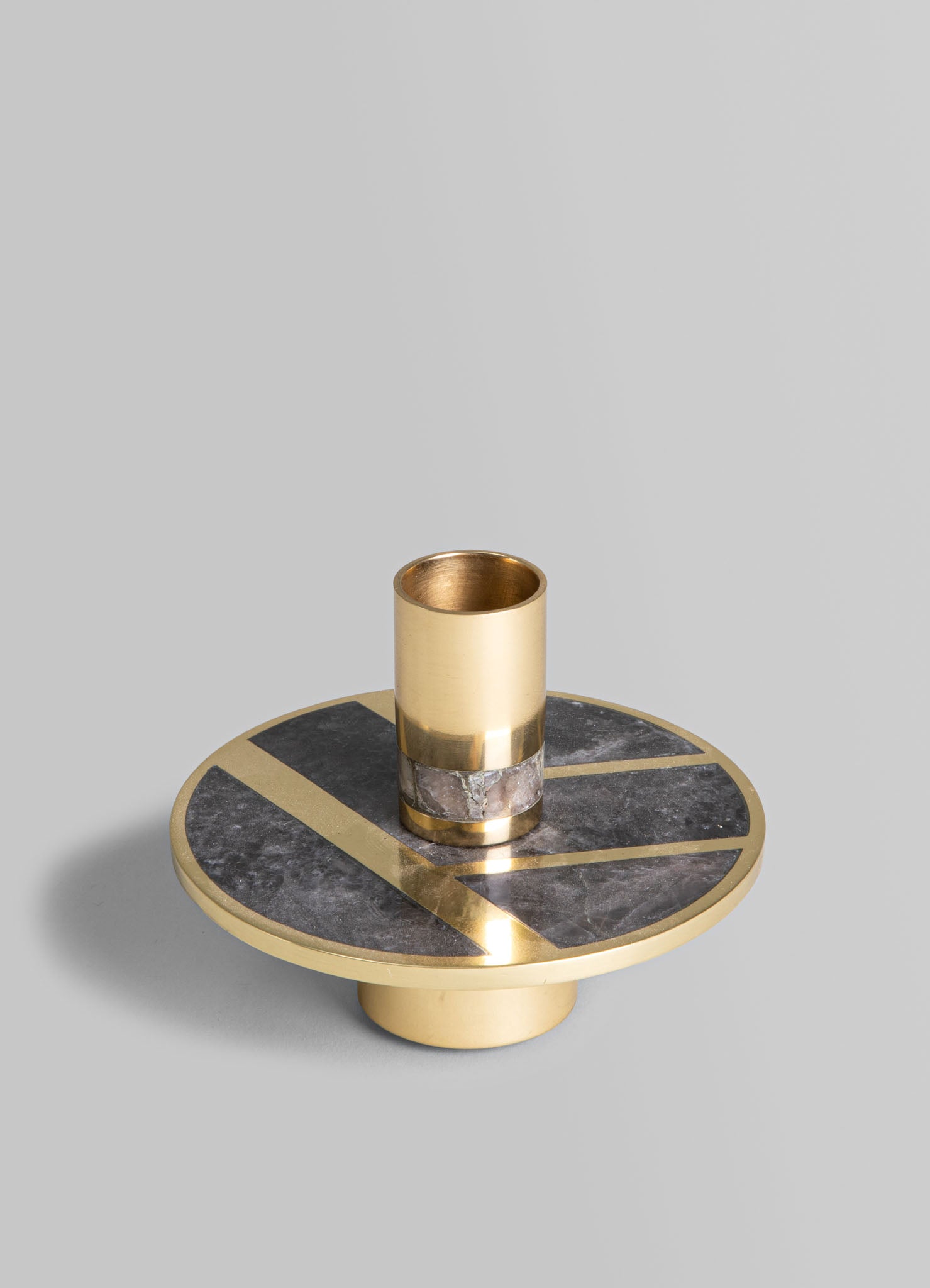 brass inlay candle stand