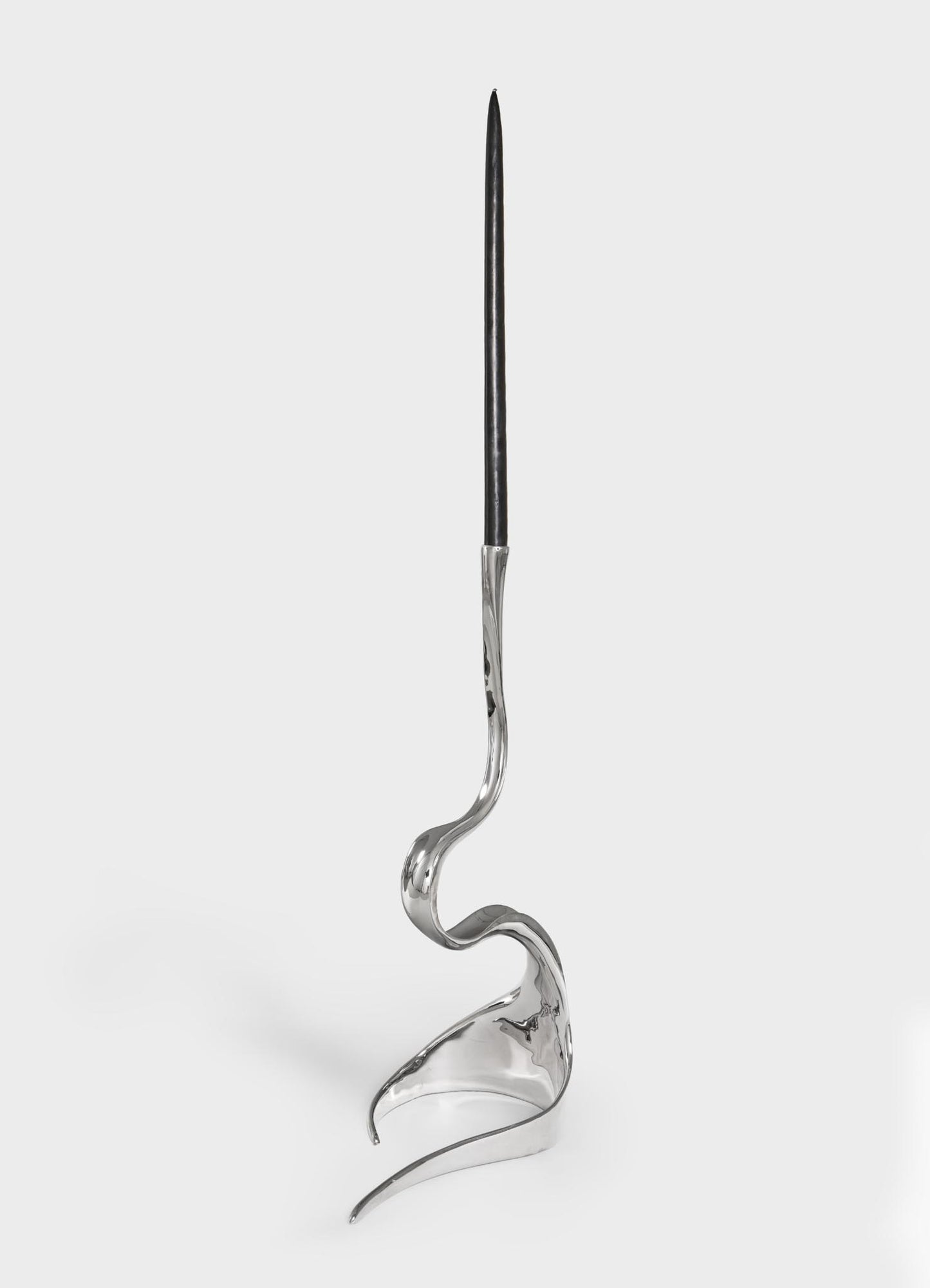 handmade luxury small candle stick holder viya silver