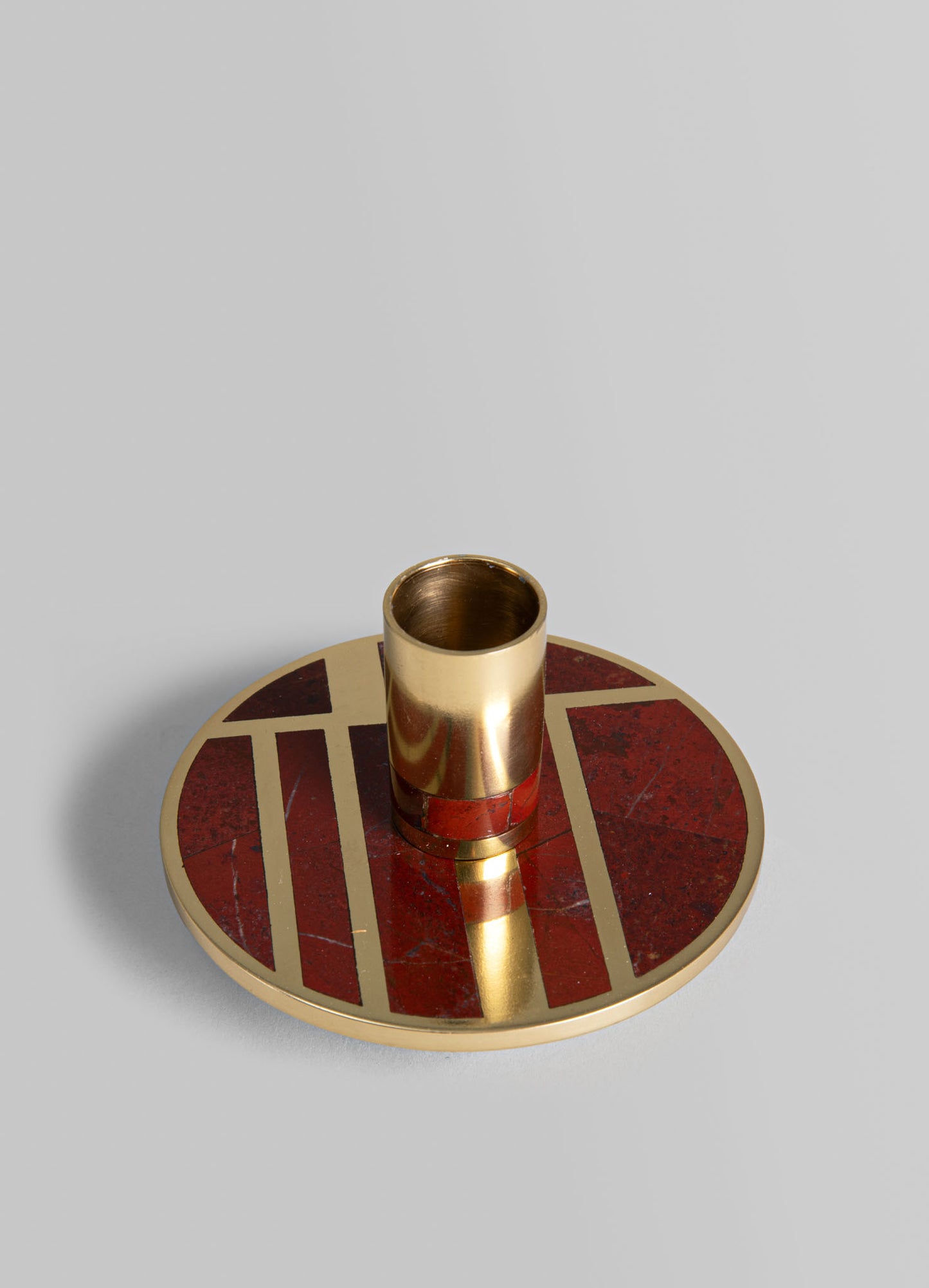 brass inlay candle stand