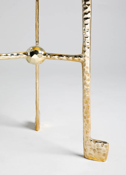 brass side table with marble top