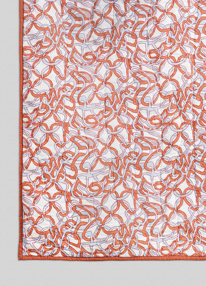 Paigah Orange & Blue King Size Quilt