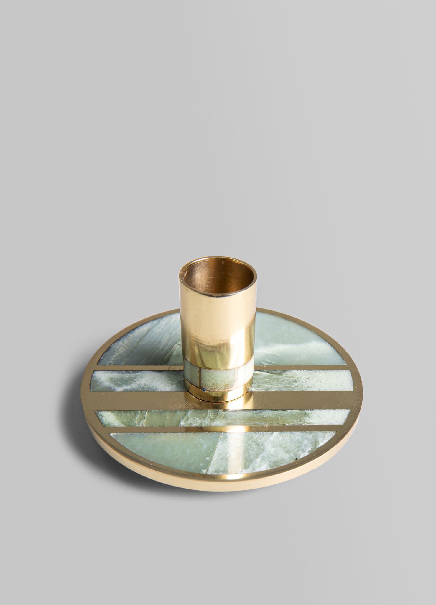 brass inlay candle stand
