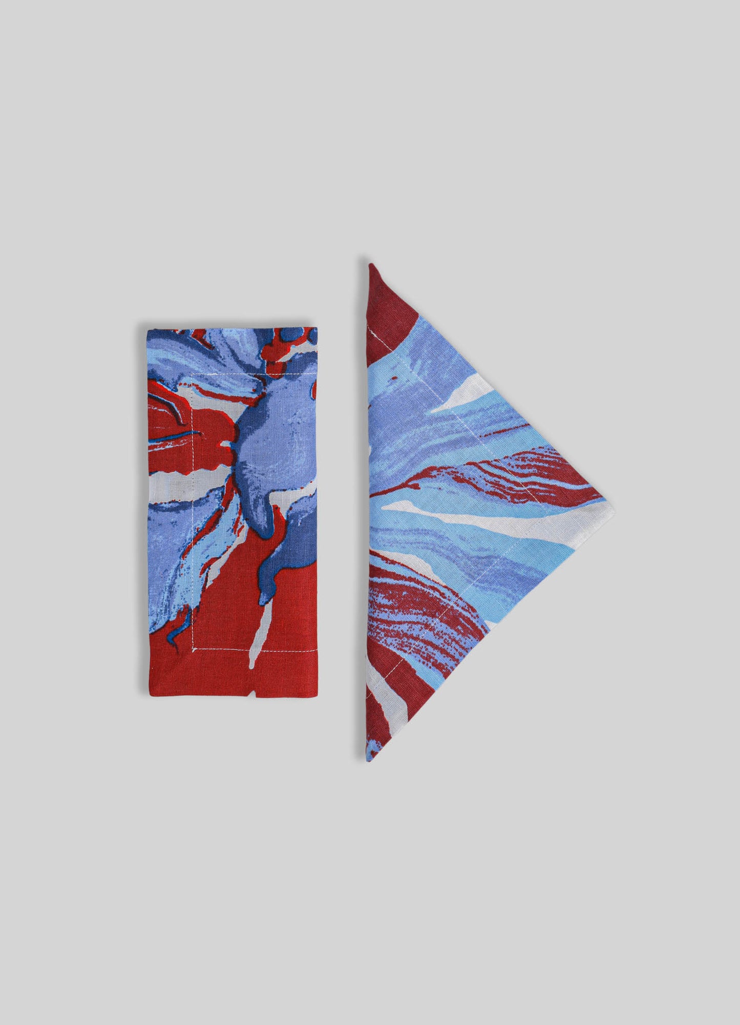 Lotus Red Cocktail Napkins - Set of 4