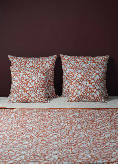 Paigah Orange & Blue King Size Quilt