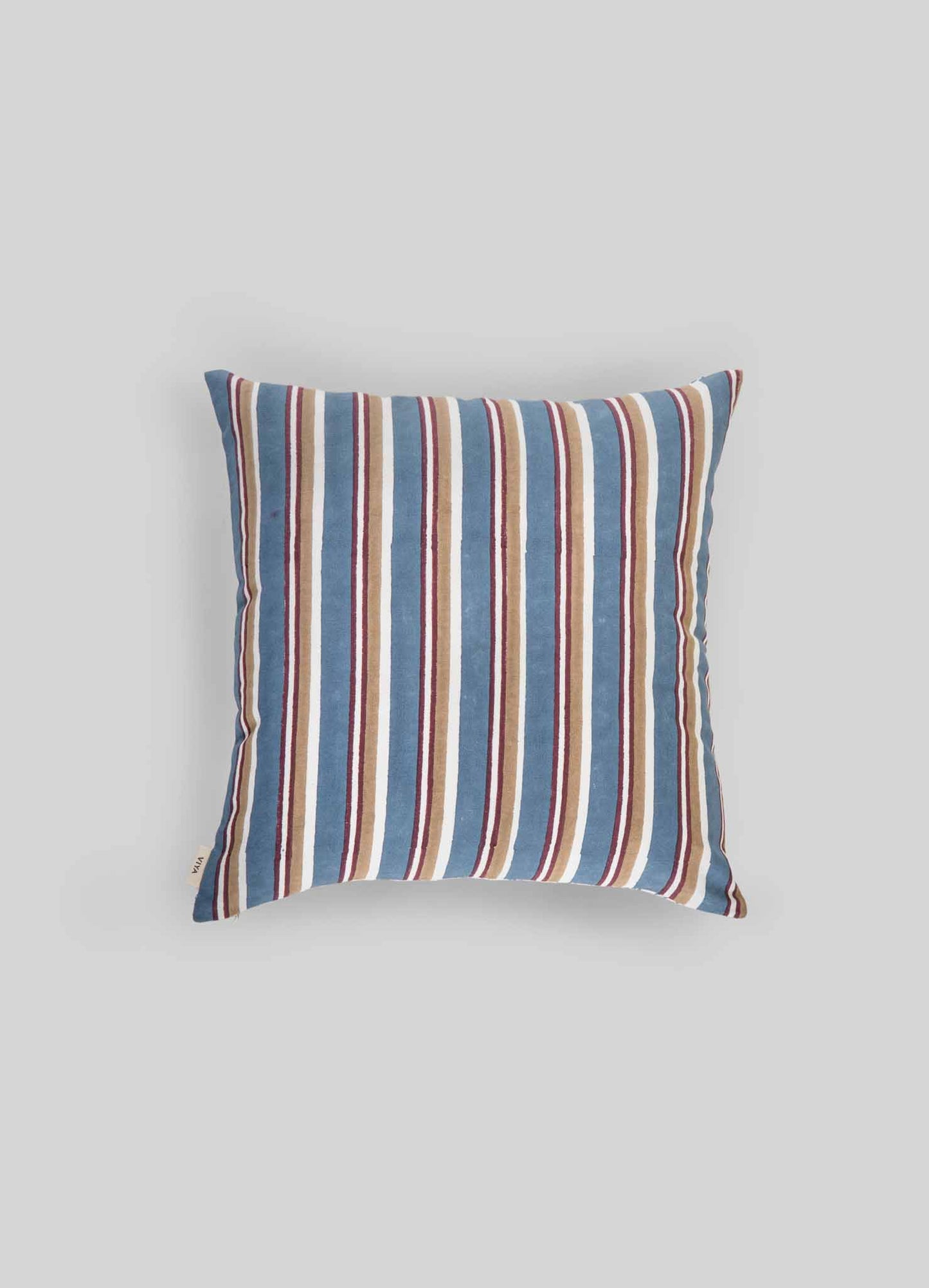 Spring Bouquet Blue & Maroon Cushion Cover 18"x18"
