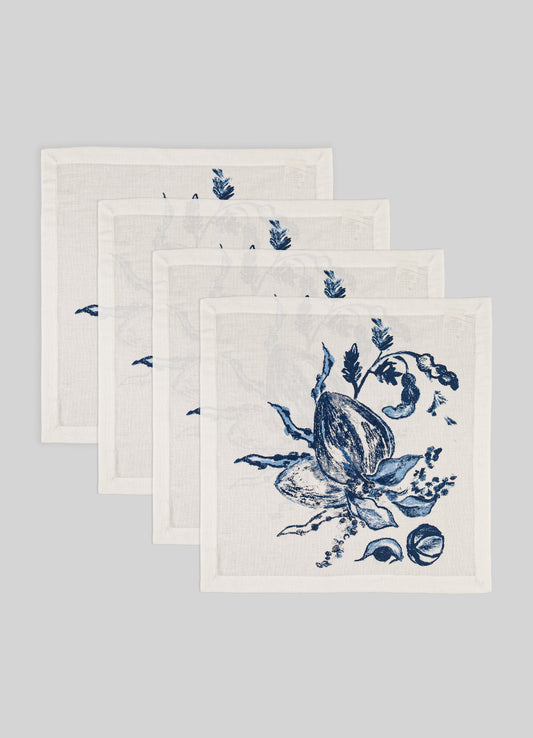 Coconut Blue Napkins - Set of 4