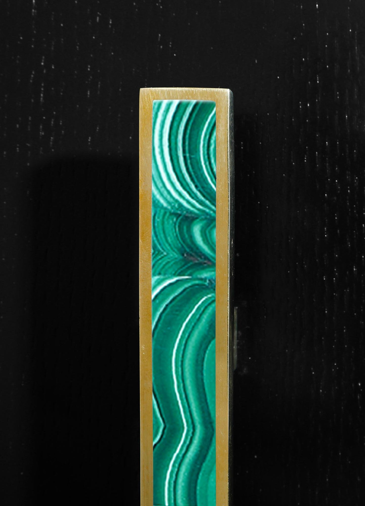 stone handle with brass inlay