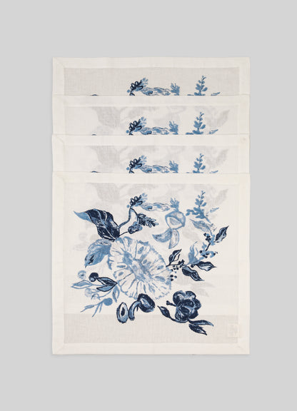 Jackfruit Blue Napkins - Set of 4