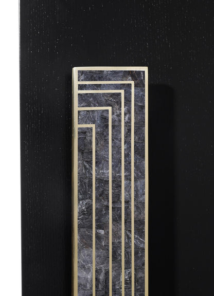 stone inlay brass door handles