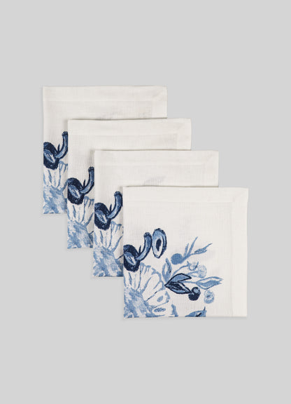 Jackfruit Blue Napkins - Set of 4