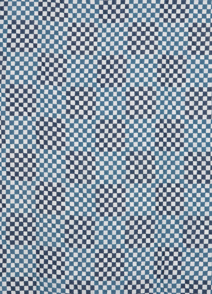 Textile pattern with blue and black checkered design viya