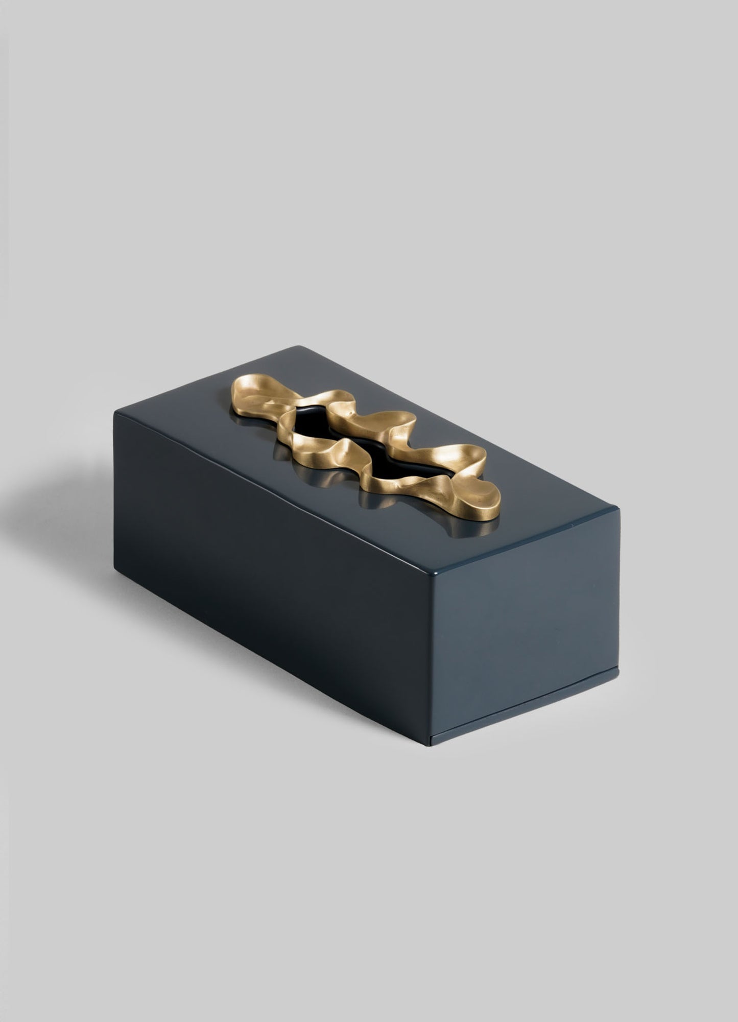 Saffron Dark Blue Tissue Box Large