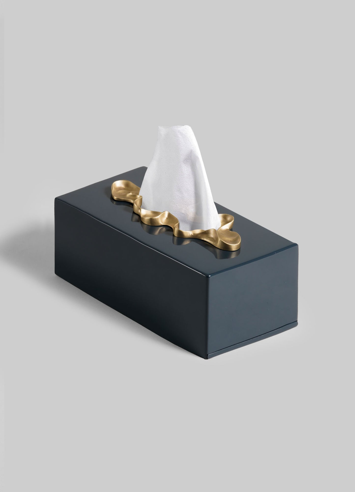 Saffron Dark Blue Tissue Box Large