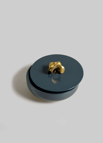 Saffron Dark Blue Trinket Box Large