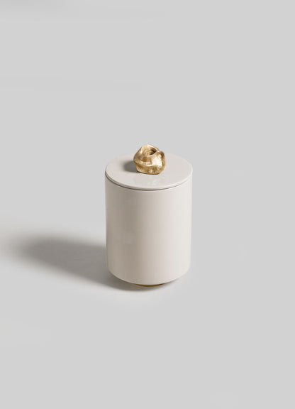 Saffron Ecru Round Container