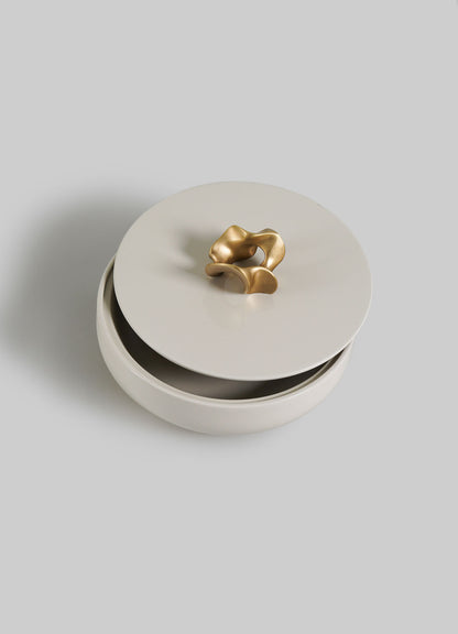 Saffron Ecru Trinket Box Large