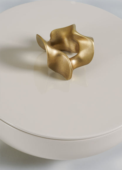 Saffron Ecru Trinket Box Large