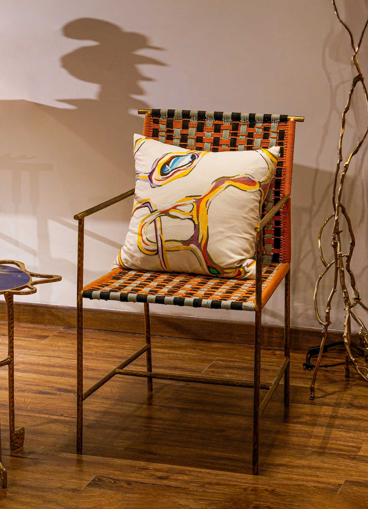 Viya Twist And Knot Chair Multicolor