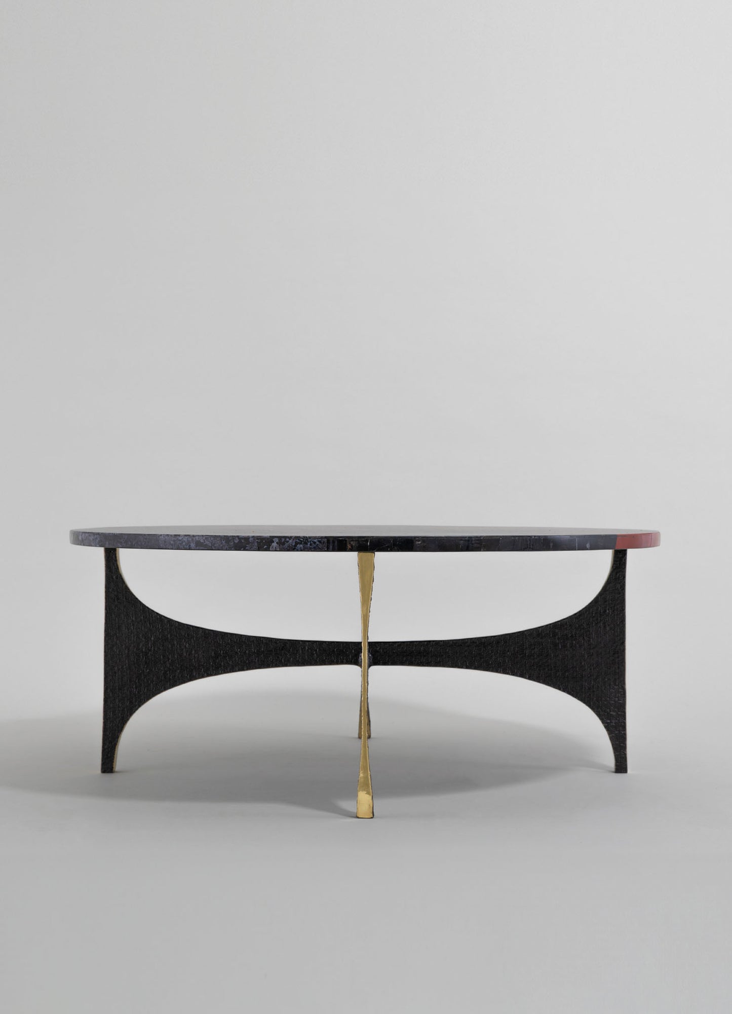 brass and marble round coffee table